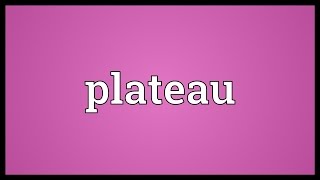 Plateau Meaning [upl. by Annohsak]