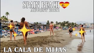 LA CALA DE MIJAS SPAIN BEACHWALK AUGUST 2021 Latest Summer Beach Walk Updates in Costa Del Sol🌞 4K [upl. by Ennyrb]