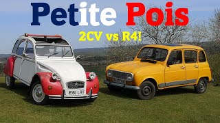 Citroën 2CV vs Renault 4  French Peoples Car Fight 1988 2CV6 Dolly amp 1985 R4 GTL Road Test [upl. by Rachaba]