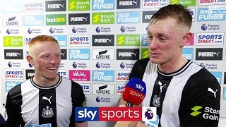 The Longstaff brothers give heartwarming post match interview following victory over Man Utd [upl. by Ruggiero733]