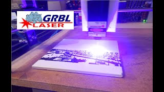 Incisione su Ceramica con Laser a bassa Potenza  CNC Laser GRBL [upl. by Crowley351]