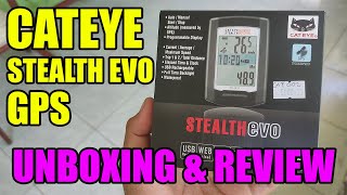 UNBOXING amp REVIEW  Cateye Stealth Evo  GPS Speedometer Cyclocumputer [upl. by Legnaleugim]