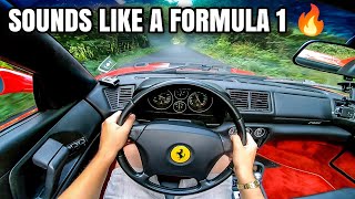 Ferrari F355 Insane F1 Sound  POV Tunnel Run w STRAIGHT PIPES [upl. by Akisey]