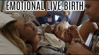 EMOTIONAL LIVE BIRTH VLOG  LABOR AND DELIVERY BIRTH VLOG  Tara Henderson [upl. by Nuawaj]