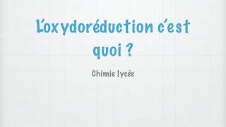 L’oxydoréduction c’est quoi [upl. by Edgell825]