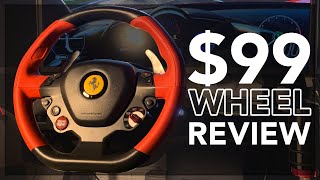 Reviewing a 99 Sim Racing Wheel  Thrustmaster Ferrari 458 Spider [upl. by Olnton625]