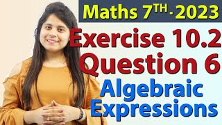 Q 6 Ex 102  Algebraic Expressions  Chapter 10  Maths Class 7th  NCERT New Syllabus 2023 CBSE [upl. by Ephraim]