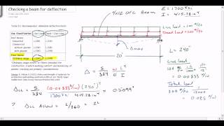 Check beam for deflection [upl. by Shawnee]