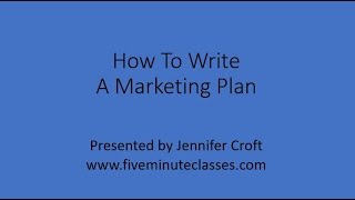 How To Write A Marketing Plan [upl. by Sadowski621]