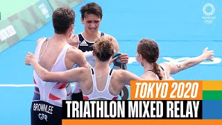 Triathlon MIXED relay 🏊🚴🏃 Tokyo Replays [upl. by Theobald]