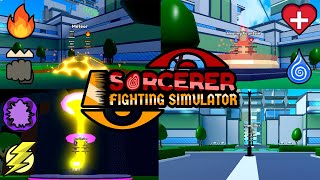 ALL TRAINING AREAS In Sorcerer Fighting Simulator [upl. by Felice]