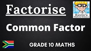 6 Common Factor  factorisation grade 10 [upl. by Eekcaj]