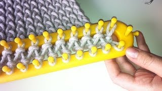 How to Loom Knit a Scarf  Crossed Stockinette Stitch DIY Tutorial [upl. by Jolie273]