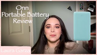 I Tried the Onn Portable Battery Charger  A Review  Laura Garza [upl. by Aicilak765]