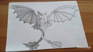 Dibujos a Lápiz Dibujo Chimuelo amp Furia Luminosa Como Entrenar a tu Dragón [upl. by Kirre186]