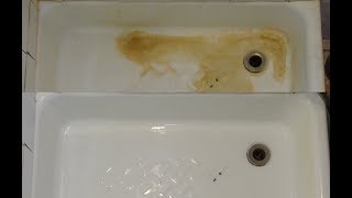 How to effortlessly remove limescale clean your bathtub [upl. by Wallas]