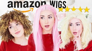 TRYING AFFORDABLE WIGS FROM AMAZON Im Impressed [upl. by Ennaid]