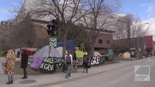 CEGEP Vieux Montreal tent city protest [upl. by Aggri]