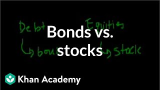 Bonds vs stocks  Stocks and bonds  Finance amp Capital Markets  Khan Academy [upl. by Darill]