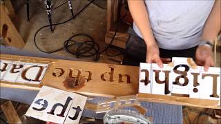 Woodworking Make Custom Router Letter Stencils  How To [upl. by Enelrihs]