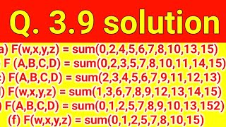 Q 39 Find all the prime implicants for the following Boolean functions and determine which are [upl. by Eimmis]