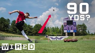 Why Its Almost Impossible to Kick a 90Yard Field Goal  WIRED [upl. by Atekin]