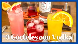 🍊 3 Cócteles FÁCILES y Económicos con VODKA ► Tragos con Vodka y Frutas [upl. by Markus]