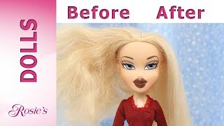 How to Defrizz Doll Hair  Bratz Cloe Hair Repair [upl. by Ramed]