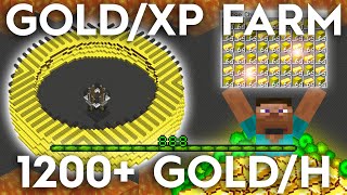 Minecraft GoldXP Farm  1200 Ingots per Hour  Zombie Pigman Farm [upl. by Darrel]