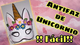 Antifaz de unicornio fácil de hacer¡¡¡¡¡ [upl. by Eneleahs]