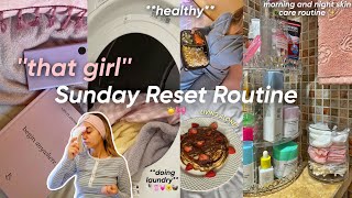 THAT GIRL sunday reset routine ☀️🍓روتيني في النهار الوحيد ديال العطلة🥺Laundry🧺Self care🎀 [upl. by Aihsenot]