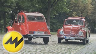 VW Beetle vs Citroën 2CV  Motorvision [upl. by Nadnerb]