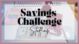 Savings Challenge Stuffing  Feb 2022 New Challenge  Baddies amp Budgets [upl. by Yrruc]