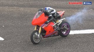 FAST NITRO RC MOTORBIKE races ELECTRIC RIDERS Cotswold MCC [upl. by Atalante]