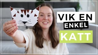 Vika en katt  enkel origami [upl. by Kraul]