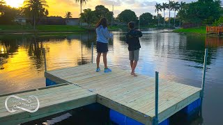 DIY HOW TO BUILD A FLOATING DOCK BOAT IN 2 HOURS [upl. by Megdal]