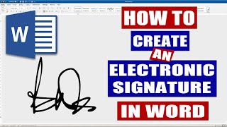 How to create an electronic signature in Word  Microsoft Word Tutorials EASY [upl. by Mcdade]