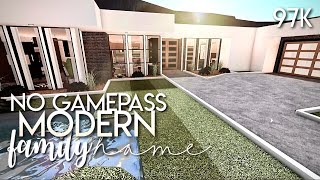 ROBLOX  Bloxburg No Gamepass Modern Family Home 97k  House Build [upl. by Annerol]