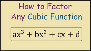 How to factor a cubic function [upl. by Englis]