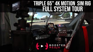 FULL RIG TOUR  How the Boosted Media Triple 65 Inch 4K Motion Sim Racing Rig Works [upl. by Onitnas]