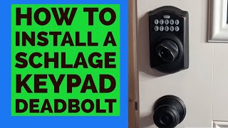 Install SLAGE Keypad Deadbolt Keyless Entry Door Lock [upl. by Trofmoc]