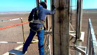 Derrickman Mike pulling blocks latching pipe [upl. by Bollay793]