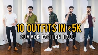 10 AFFORDABLE SPRING SUMMER OUTFITS IN ₹5000  SUMMER 2021 FASHION HAUL FOR MEN [upl. by Inail]