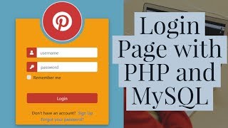 How To Create a Login Form using PHP and MYSQL Database [upl. by Marou]