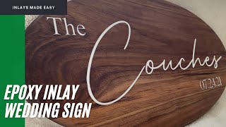 Epoxy Resin Inlay Wedding Sign [upl. by Whiteley]