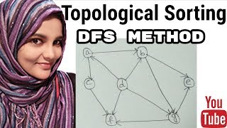 Topological Sorting using DFS method Easy explanation with an example [upl. by Middendorf]