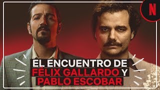 El encuentro de Félix Gallardo y Pablo Escobar  Narcos México  Netflix [upl. by Marou856]