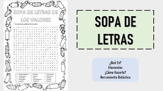 Tutorial Cómo Hacer una Sopa de Letras  Pedagogía MX [upl. by Will]