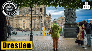 Dresden Autumn Walking Tour 🇩🇪 Germany 4K HDR ASMR [upl. by Ylil]