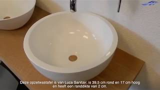 Luca Sanitair opzetwastafel met Bongio wandkraan set  Sanispecials [upl. by Ahcsrop]